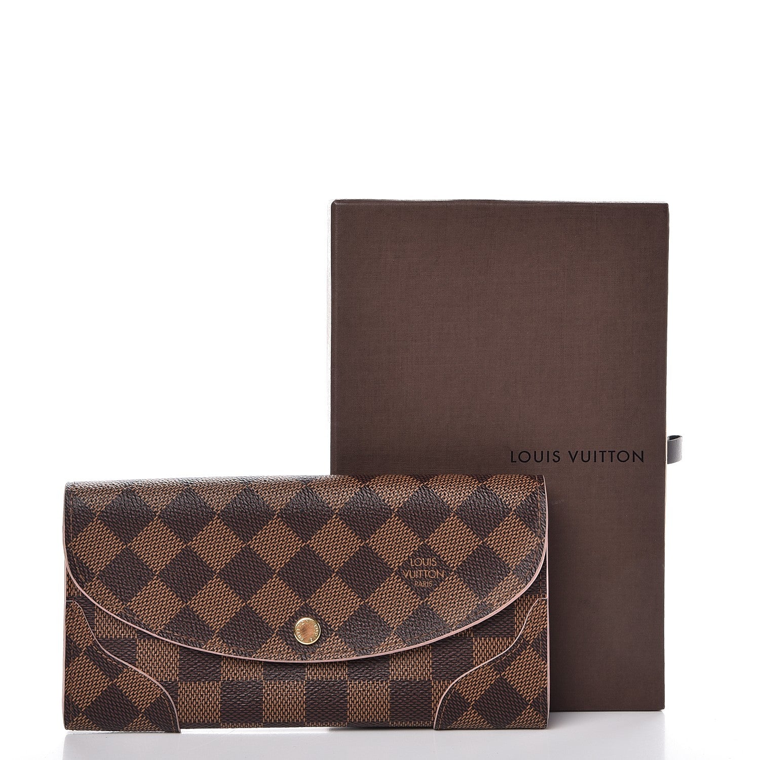 Louis Vuitton Damier Ebene Caissa Wallet Rose Ballerine 8 of 8