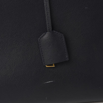 Saint Laurent Calfskin Large Shopping Tote Deep Marine 20 of 20
