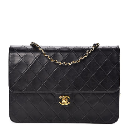 Chanel Lambskin Quilted Medium Single Flap Black 1 of 16