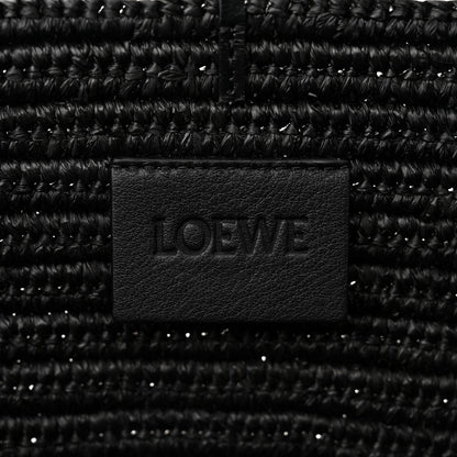 Loewe Raffia Medium Elephant Basket Tote Bag Black 6 of 14