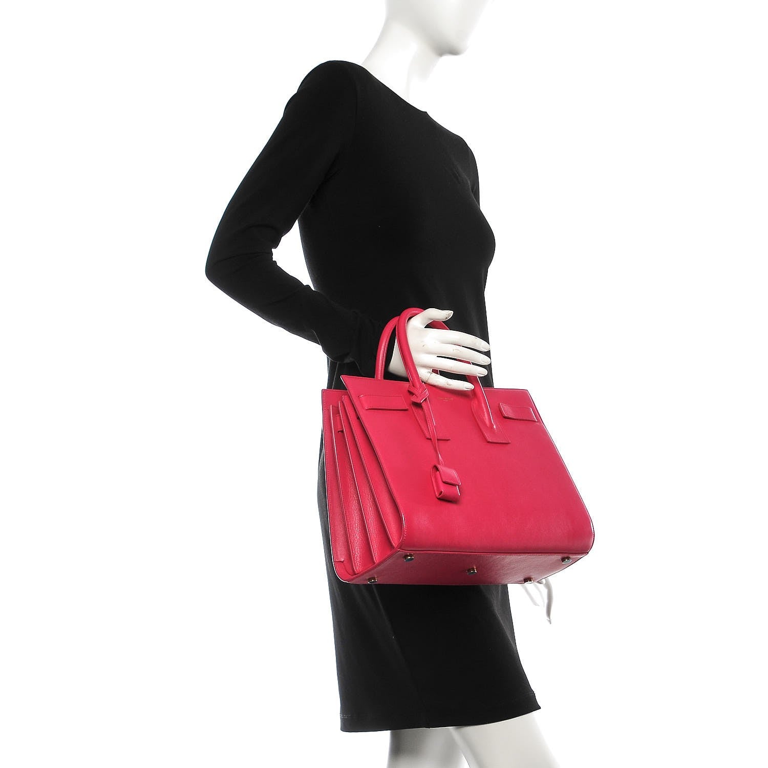 Saint Laurent Calfskin Small Sac De Jour Bubblegum 2 of 8