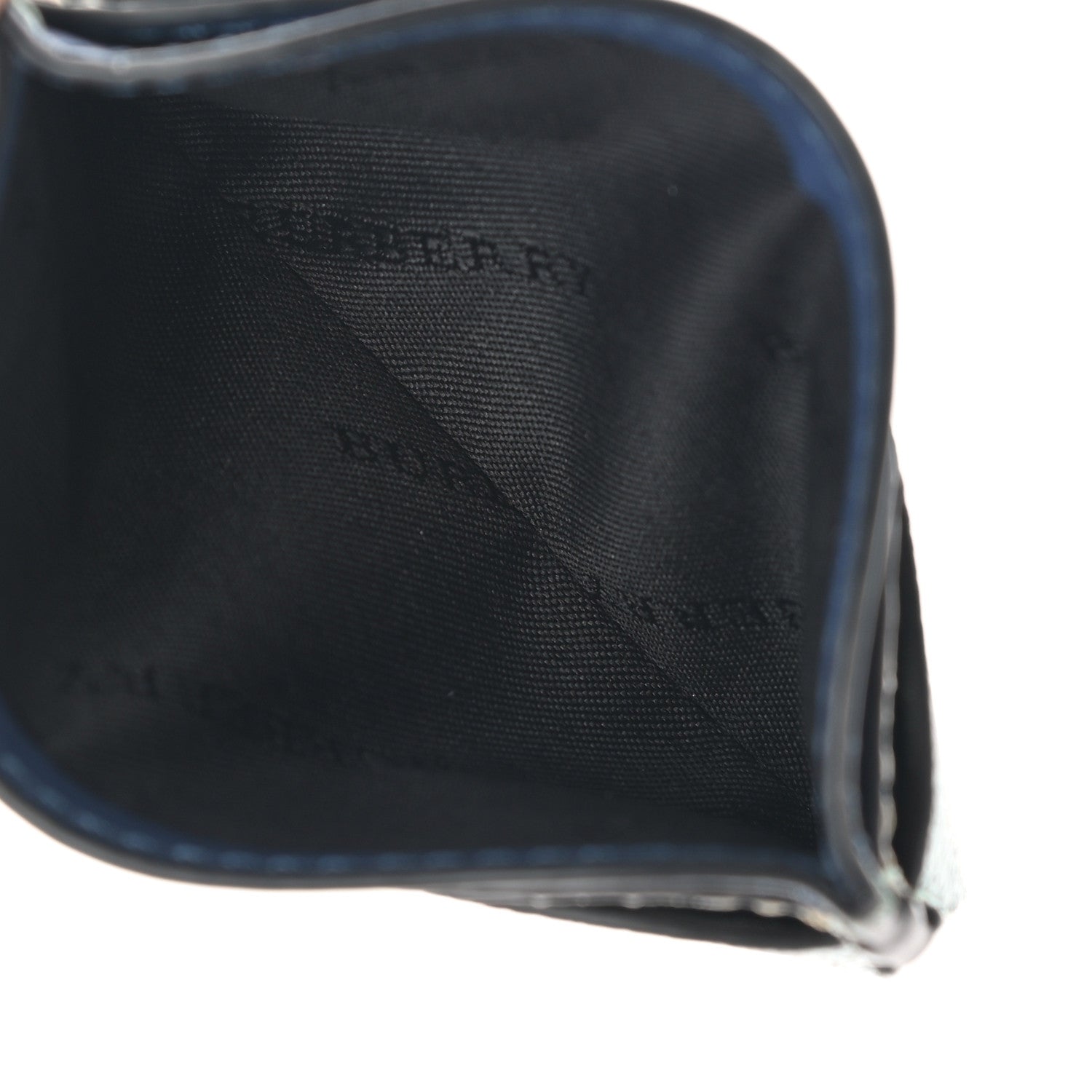 Burberry Soft Grain Calfskin Haymarket Check Izzy Card Case Eucalyptus Green Multicolor 5 of 8