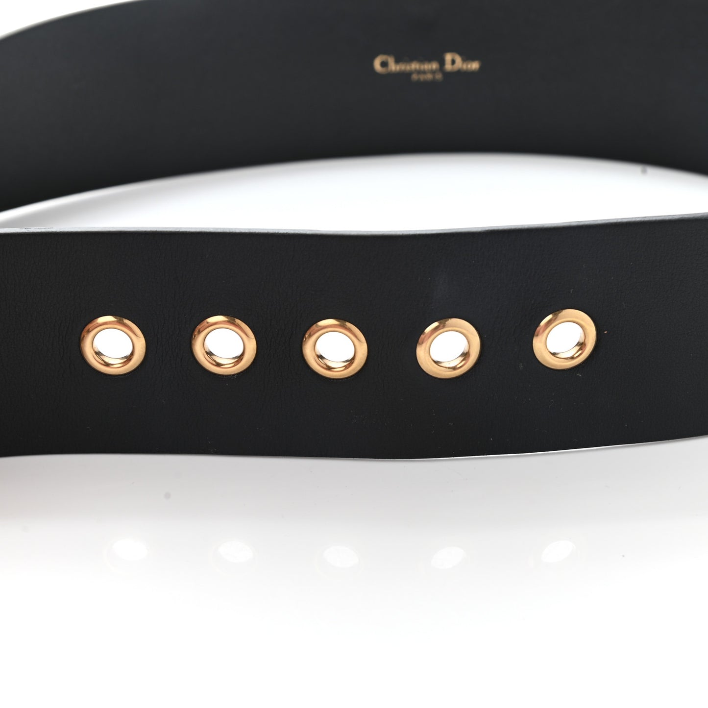 Calfskin Diorquake Belt 75 Black