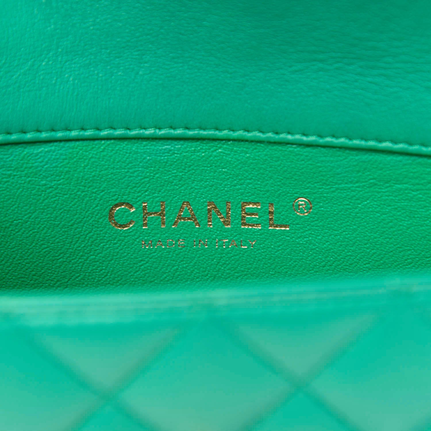 Chanel Lambskin Quilted Extra Mini Rectangular Flap Green 9 of 12