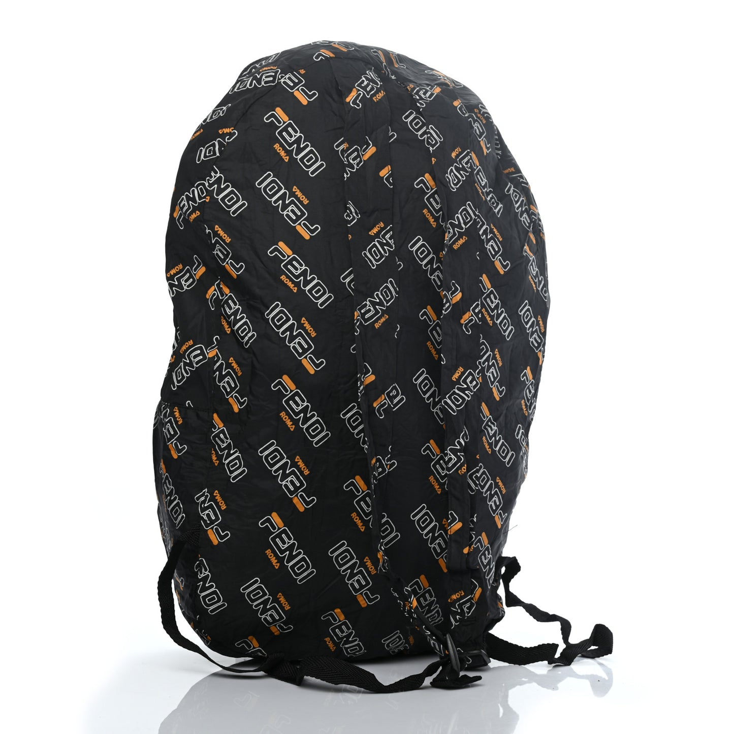 X FILA Calfskin Mania Backpack Help Bag Charm Black