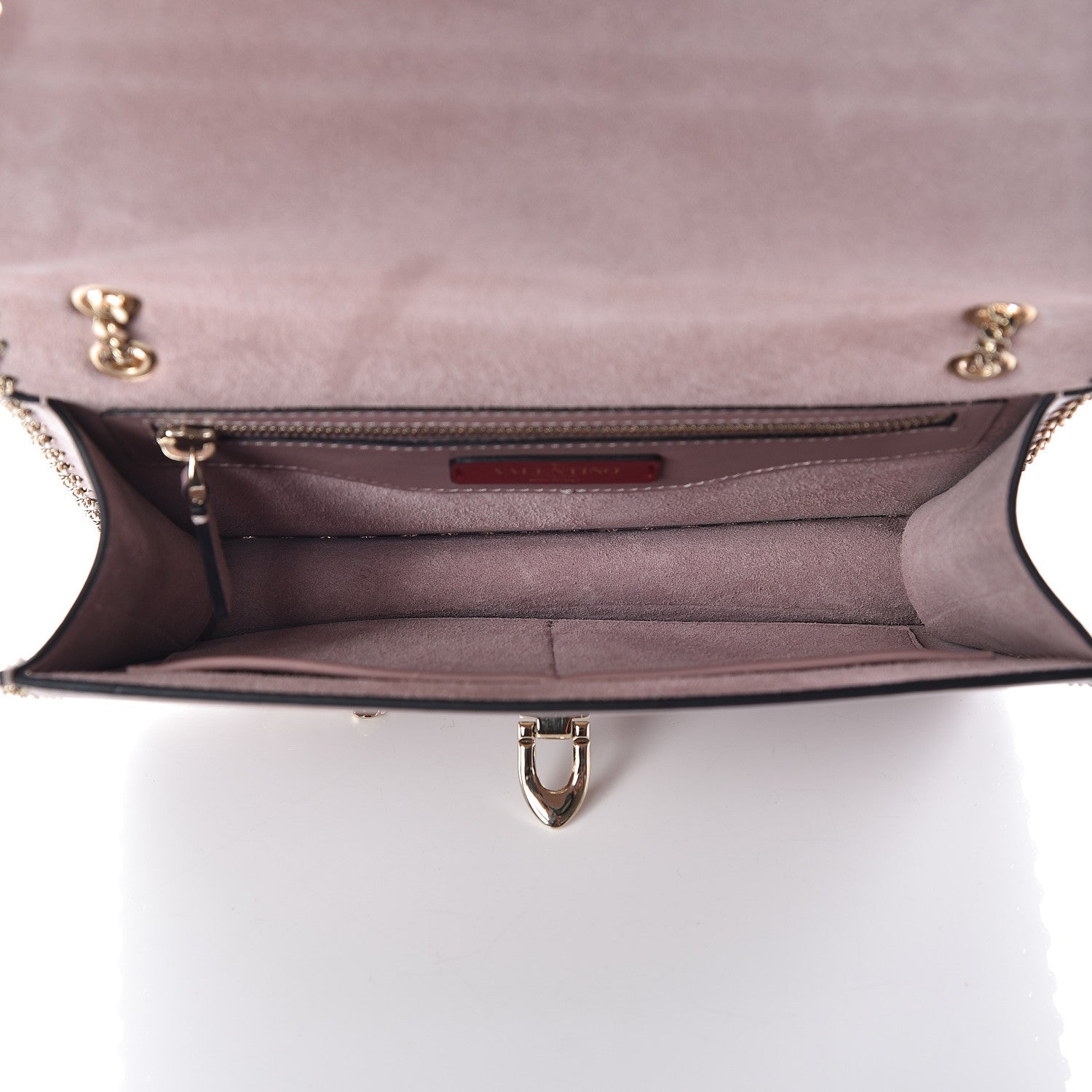 Valentino Garavani Vitello Groumette Small Rockstud Demilune Shoulder Bag Lipstick 5 of 13