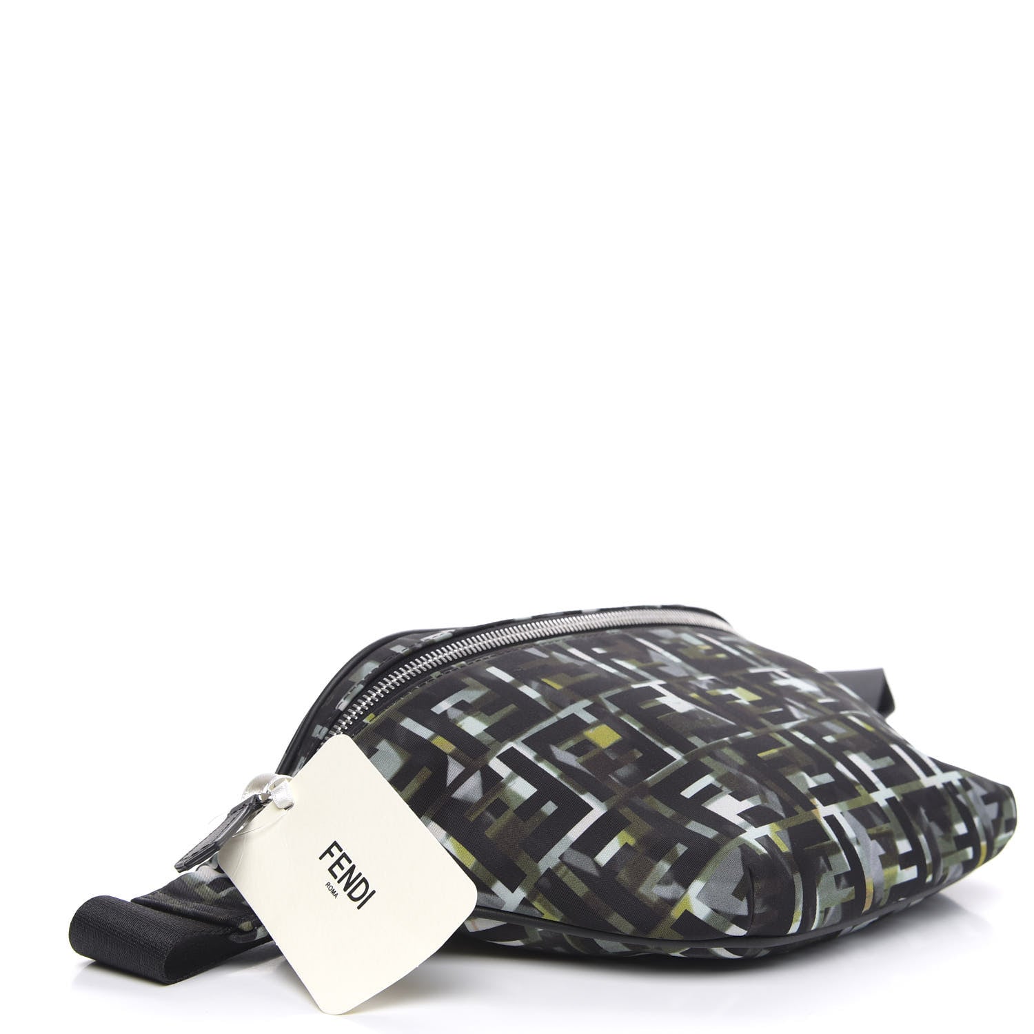 Fendi Nylon CamouFF Belt Bag Black Multicolor 4 of 9