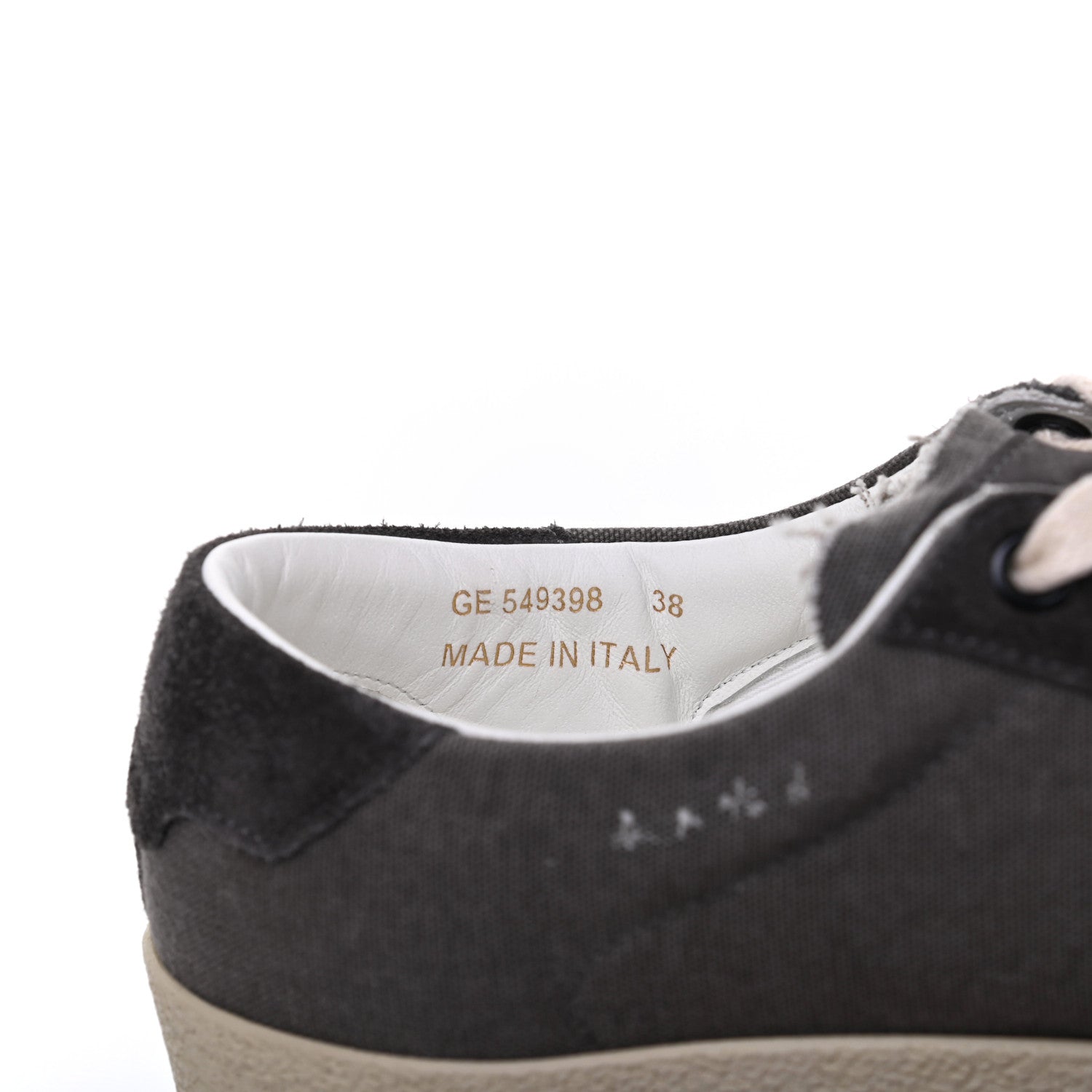 Saint Laurent Destroyed Canvas Embroidered Womens Court Classic Sneakers 38 Black 8 of 10