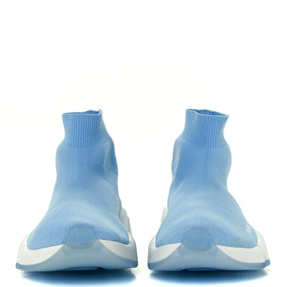 Balenciaga Technical 3D Recycled Knit Bi-Color Speed 2.0 Transparent Sole Sneakers 36 Blue White Transparent Blue 3 of 11