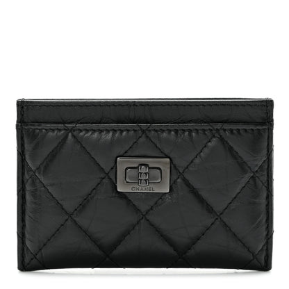 Chanel Aged Calfskin Quilted Reissue Card Holder So Black 1 of 11