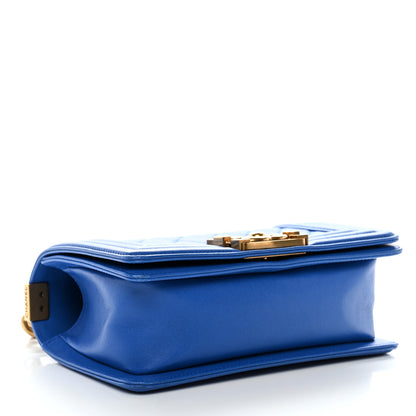 Chanel Lambskin Quilted Small Boy Flap Blue 3 of 9