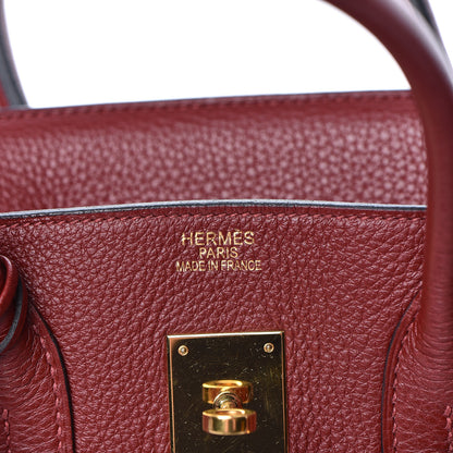 Hermes Taurillon Clemence Birkin 35 Rouge H 8 of 37