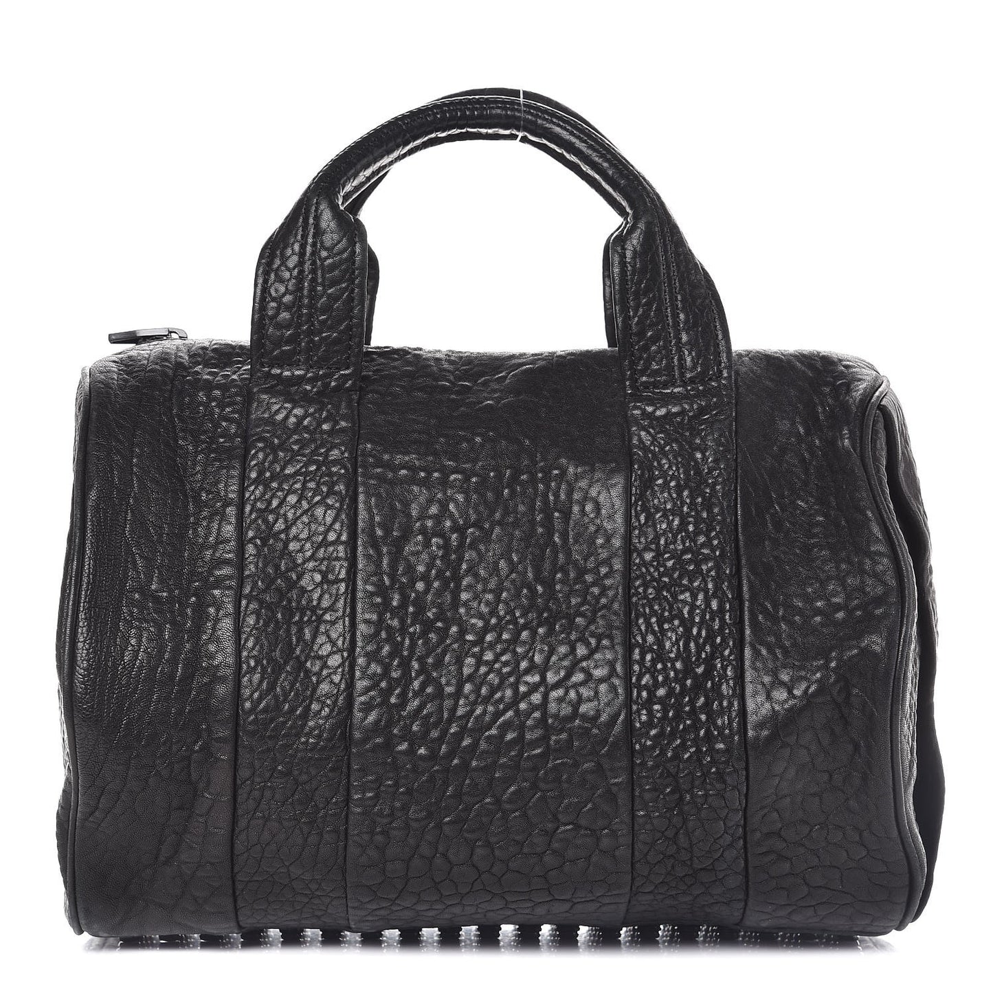 Pebbled Lambskin Rocco Black Matte Black Hardware