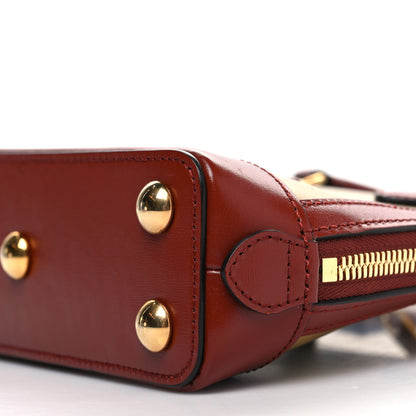 Gucci Textured Calfskin Mini Horsebit 1955 Top Handle Bag Beige Red 10 of 12
