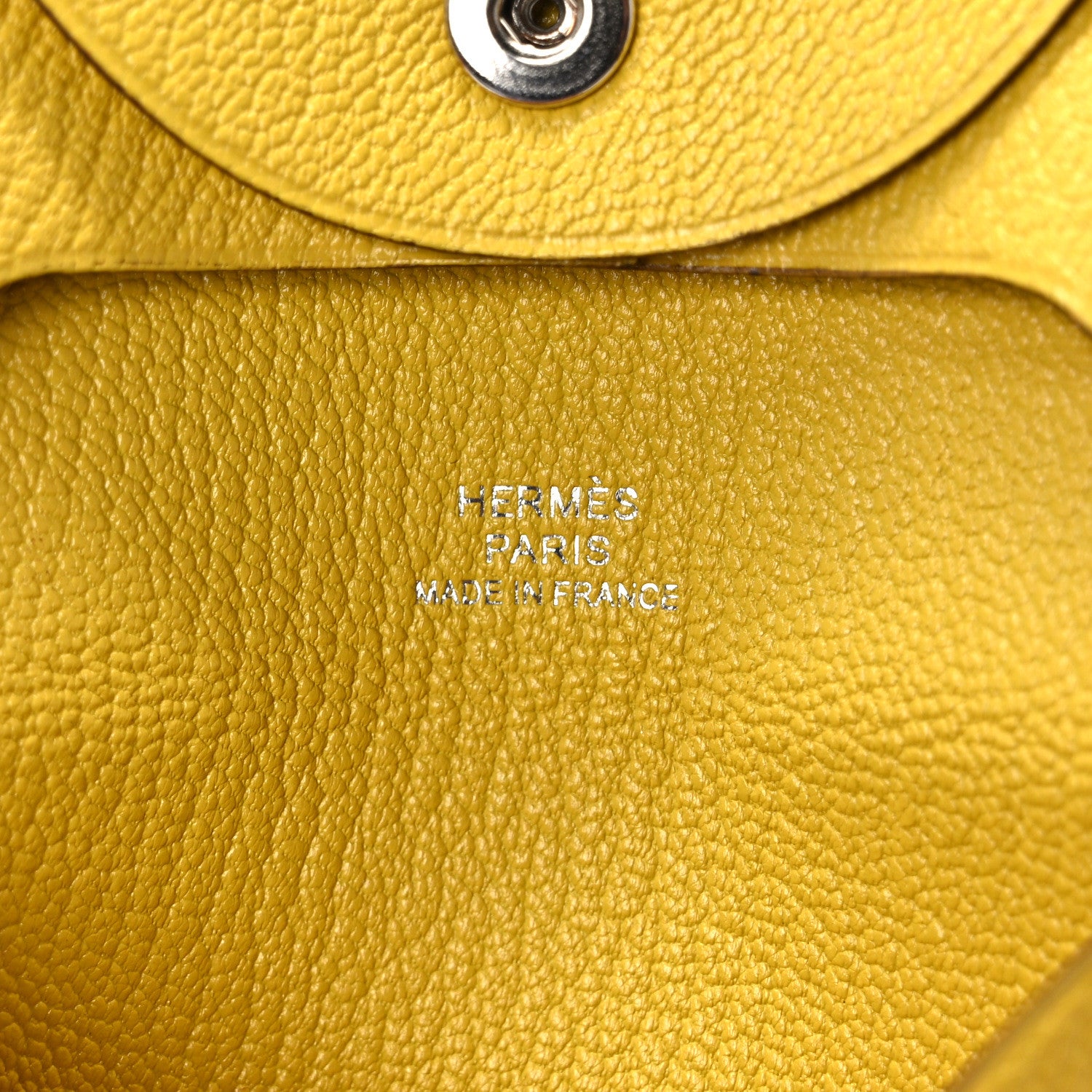 Hermes Chevre Mysore Bastia Coin Purse Jaune de Naples 6 of 8