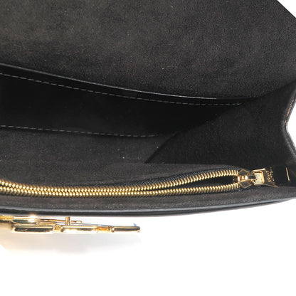 Louis Vuitton Calfskin Chain Louise MM Black 6 of 7