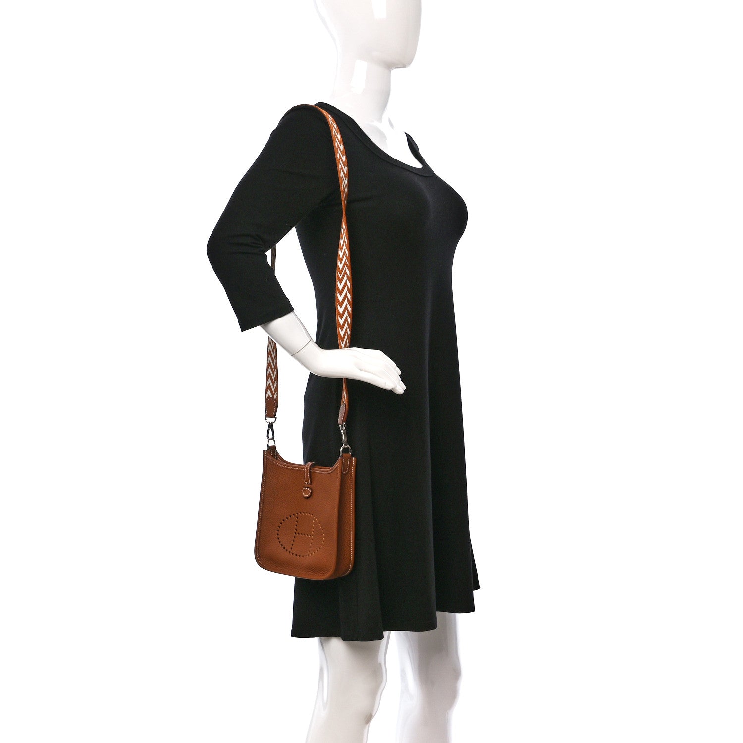 Hermes Taurillon Maurice Amazone Evelyne TPM Gold White 2 of 10