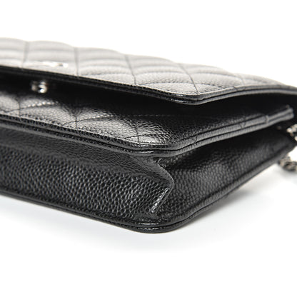 Chanel Caviar Quilted Wallet On Chain WOC Black 10 of 11