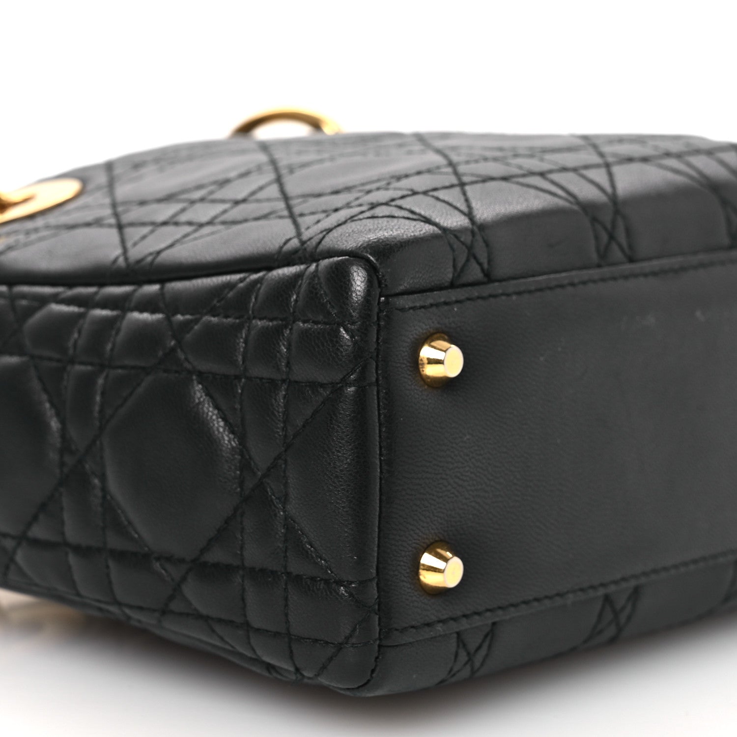Christian Dior Lambskin Cannage Mini Lady Dior Black 9 of 13