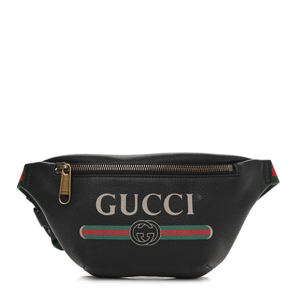 Gucci Grained Calfskin Small Logo Belt Bag Black 1 of 12