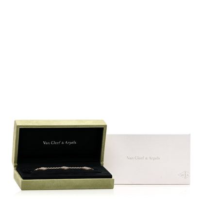 Van Cleef & Arpels 18K Yellow Gold Mother of Pearl 5 Motifs Vintage Alhambra Bracelet 4 of 4