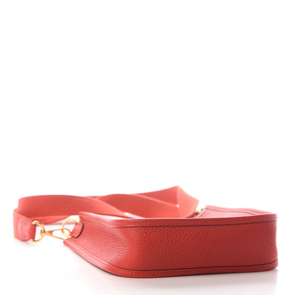 Hermes Taurillon Clemence Evelyne TPM Rouge De Coeur 4 of 9