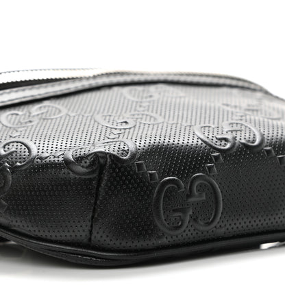 Gucci Calfskin GG Tennis Embossed Belt Bag Black 8 of 10