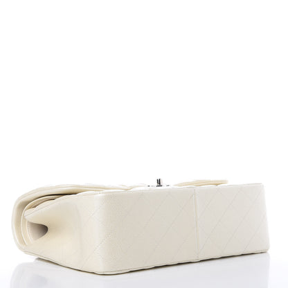 Chanel Pearly Caviar Quilted Jumbo Double Flap Dark White 4 of 10