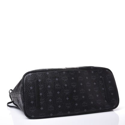 MCM Visetos Large Liz Reversible Shopper Tote Black 3 of 19