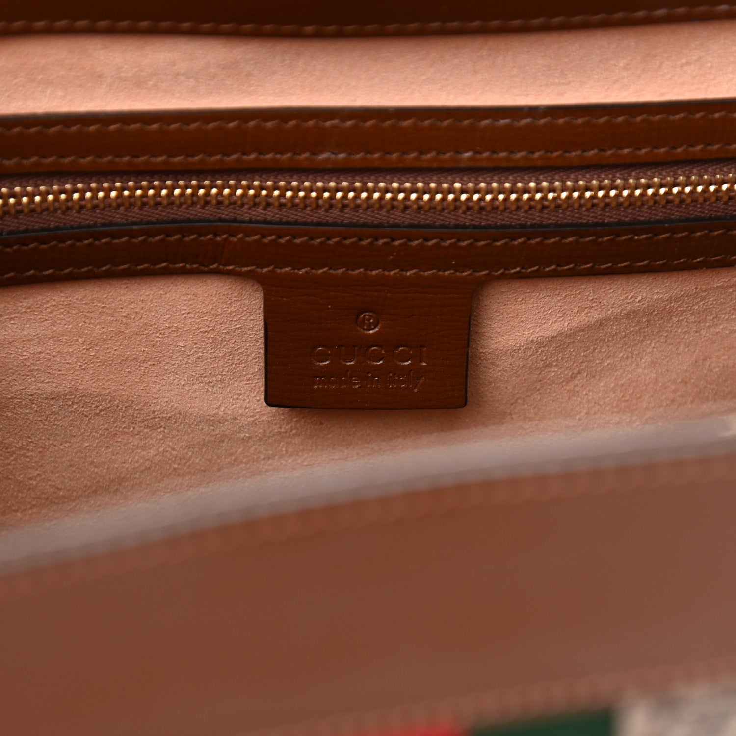 Gucci GG Supreme Monogram Azalea Calfskin Web Large Jackie 1961 Tote Beige Ebony Brown Sugar 6 of 10