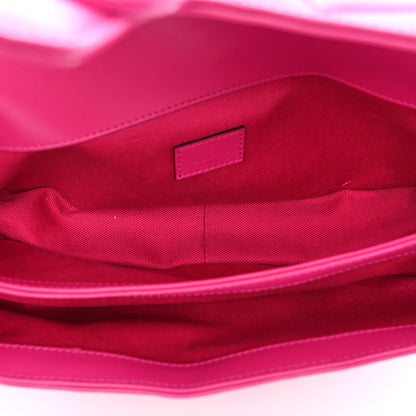 Gucci Calfskin Matelasse Monochrome GG Marmont Crossbody Shoulder Bag Classic Fuxia 5 of 12