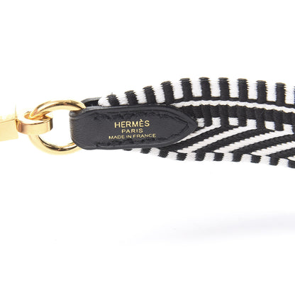 Hermes Toile Swift 25mm Sangle Cavale Shoulder Strap Black Ecru 3 of 5