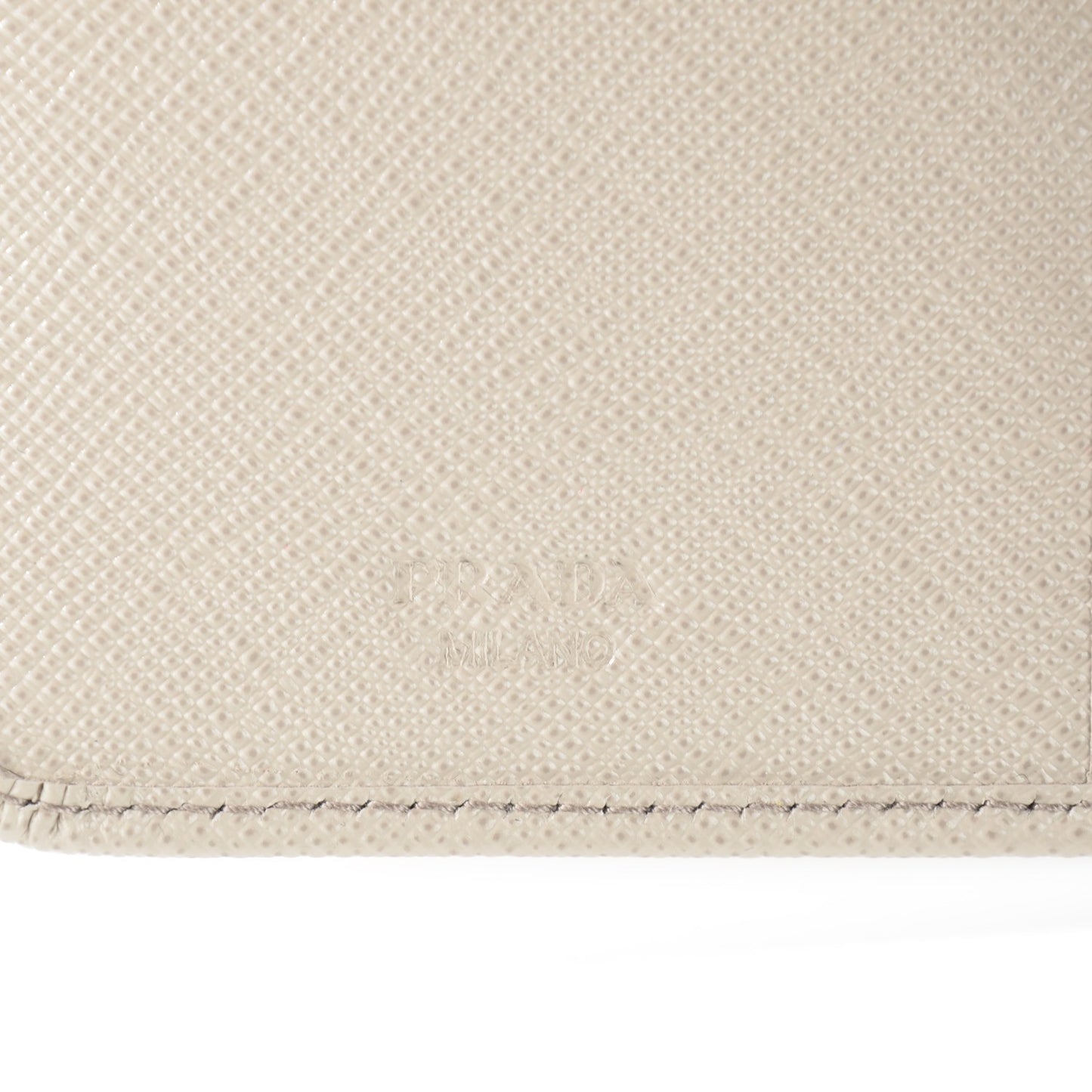 Saffiano Metal Compact Wallet Pomice