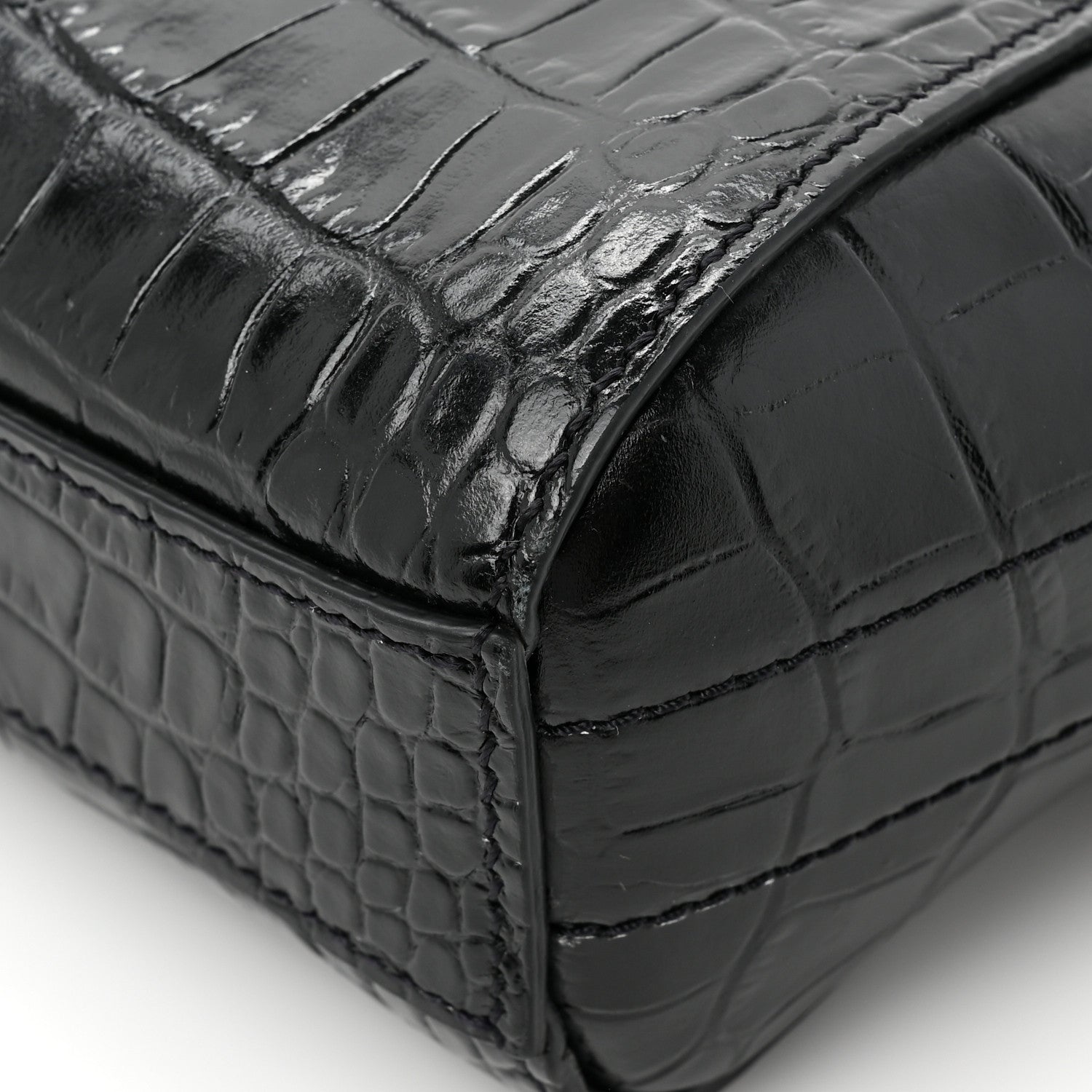 Givenchy Calfskin Crocodile Embossed Nano Antigona Black 10 of 10