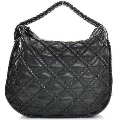 Chanel Quilted Lambskin Hidden Chain Hobo Black 1 of 11