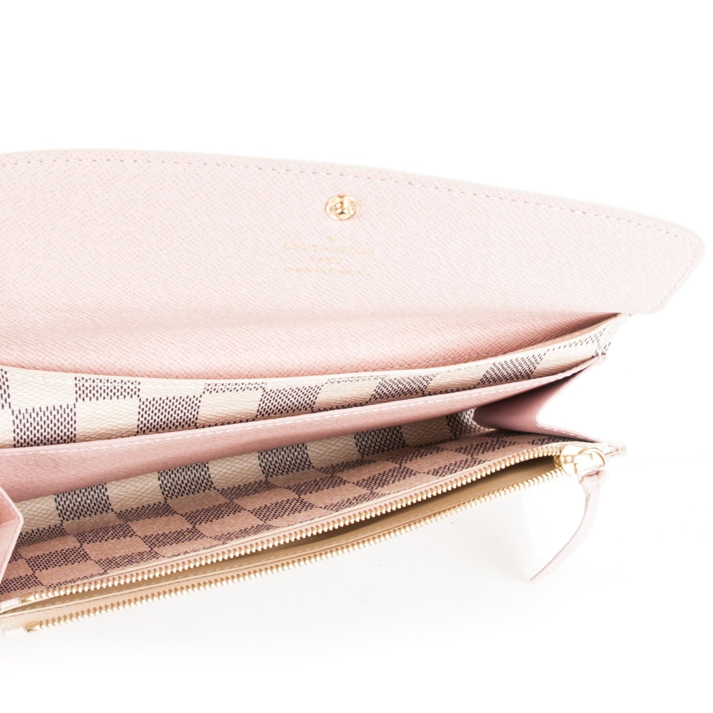 Damier Azur Emilie Wallet Rose Ballerine