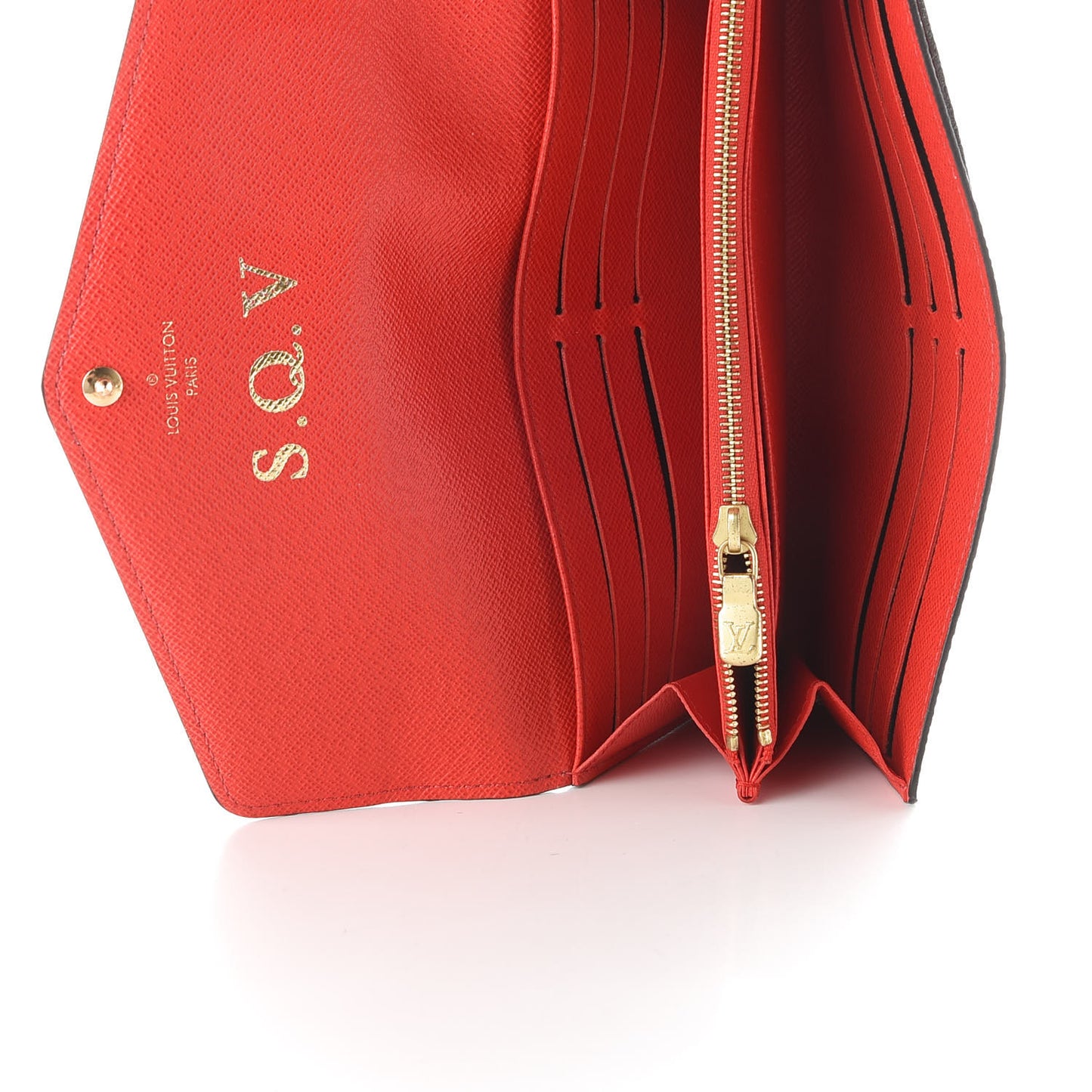 Monogram Sarah Wallet NM Coquelicot