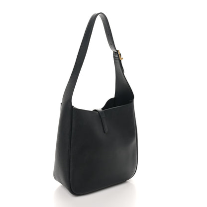 Saint Laurent Smooth Calfskin Small Le 5 A 7 Soft Hobo Black 3 of 10
