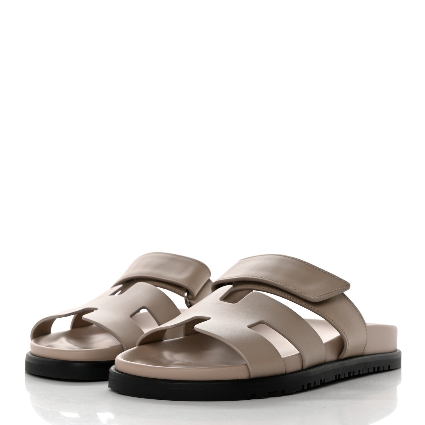Calfskin Womens Chypre Sandals 35 Beige Mastic