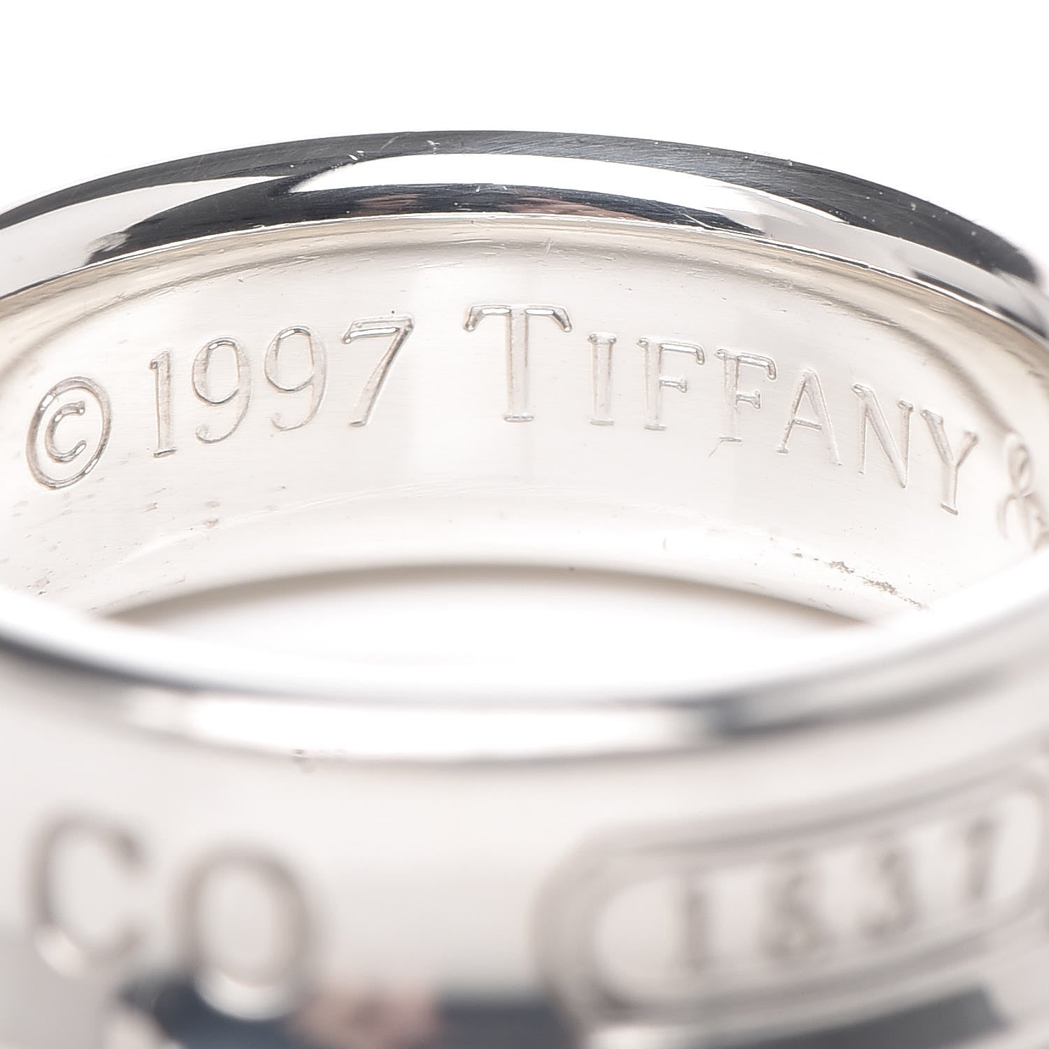 Tiffany Sterling Silver 1837 Band Ring 52 6 4 of 5