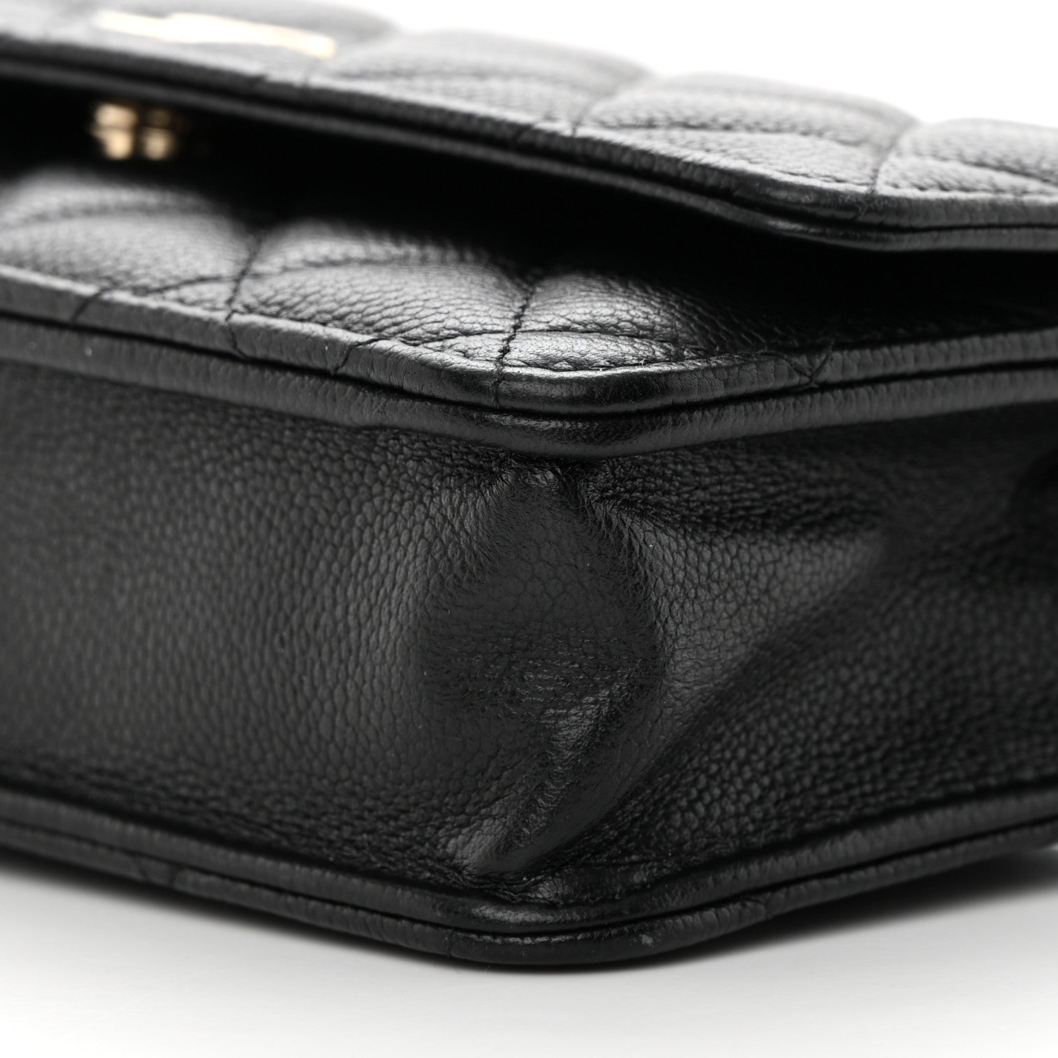 Chanel Caviar Quilted Tiny CC Wallet on Chain WOC Black 11 of 12