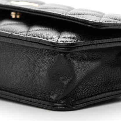 Chanel Caviar Quilted Tiny CC Wallet on Chain WOC Black 11 of 12