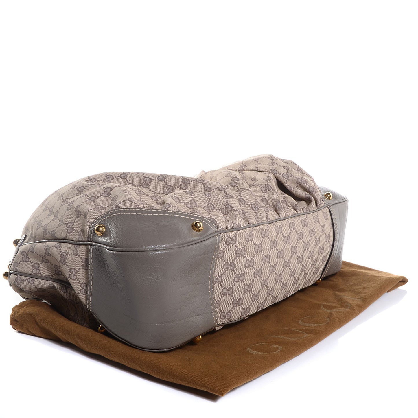 Monogram Large Jockey Hobo Grey