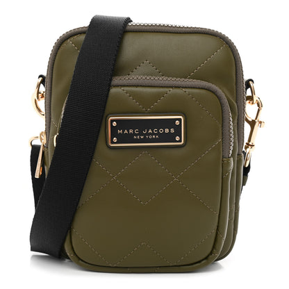 Marc Jacobs Calfskin Quilted North South Crossbody Olive Green 1 of 10