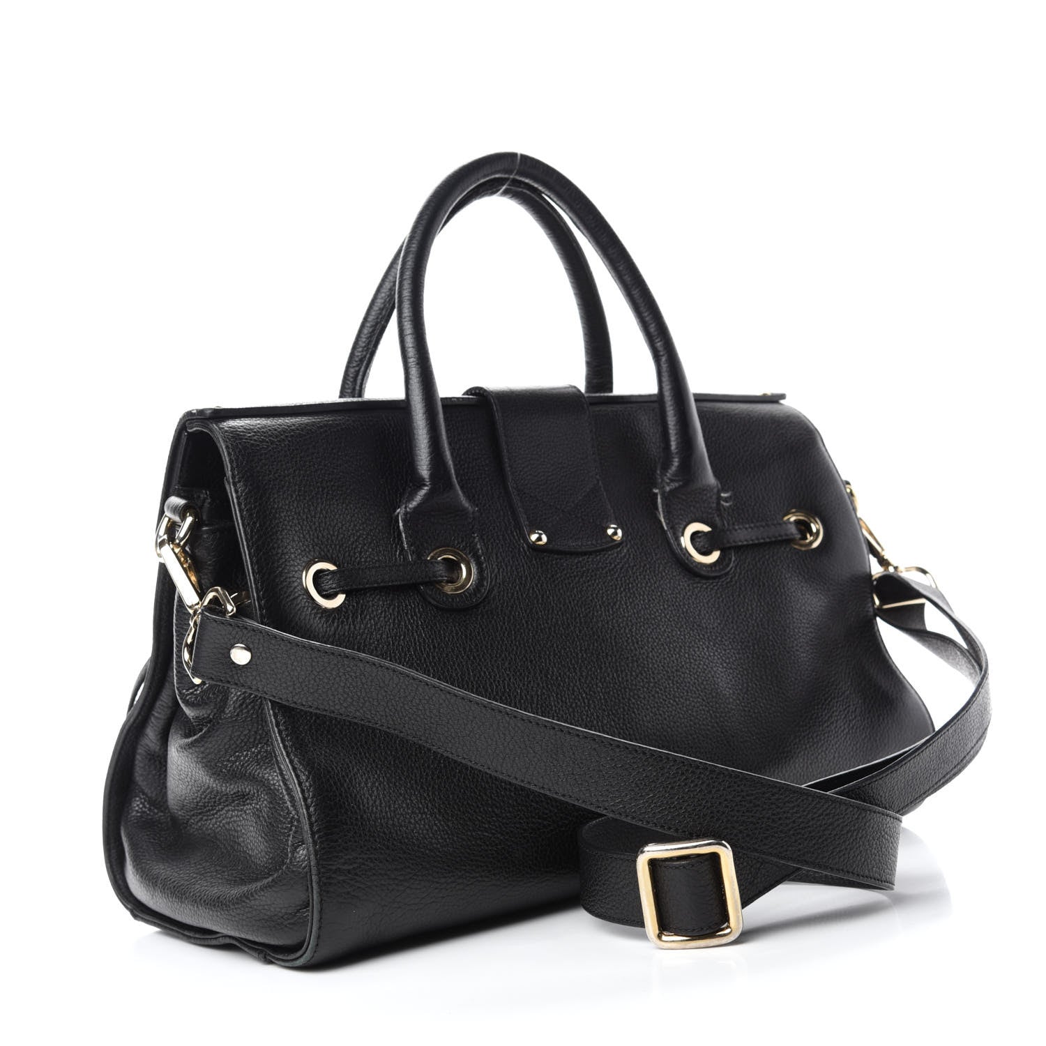 Jimmy Choo Calfskin Large Rosalie Satchel Black 3 of 21