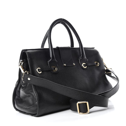 Jimmy Choo Calfskin Large Rosalie Satchel Black 3 of 21