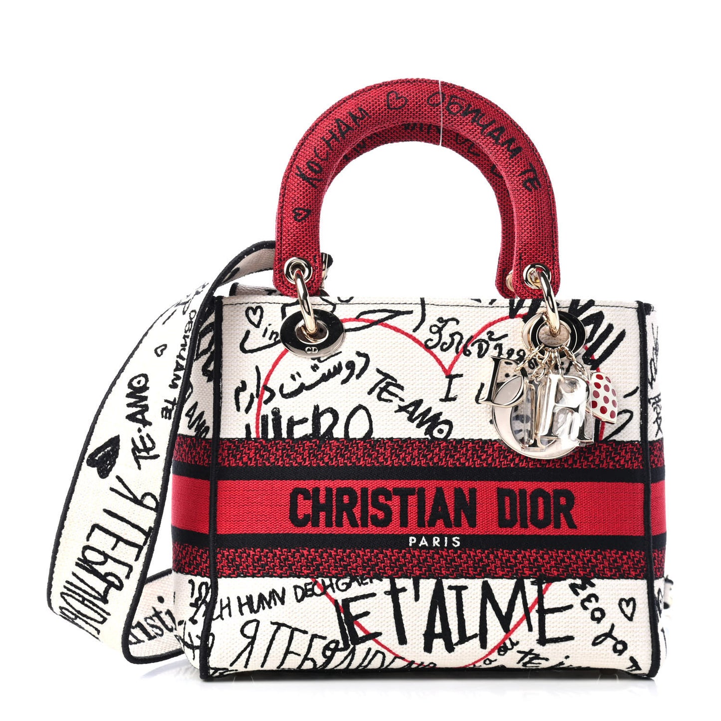 Canvas Medium DiorAmour Graffiti Lady D-Lite Latte