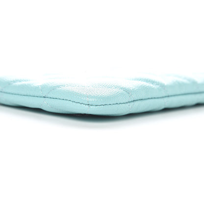 Chanel Caviar Quilted Small Cosmetic Case Light Blue 8 of 10