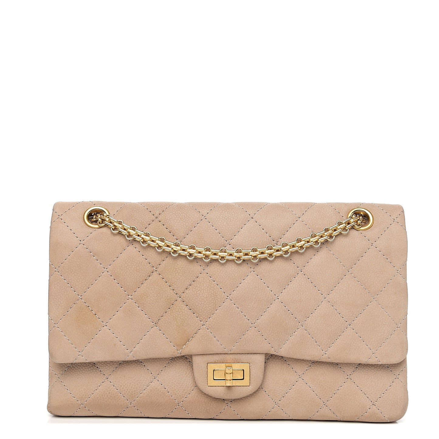 Iridescent Caviar Quilted 2.55 Reissue 226 Flap Beige
