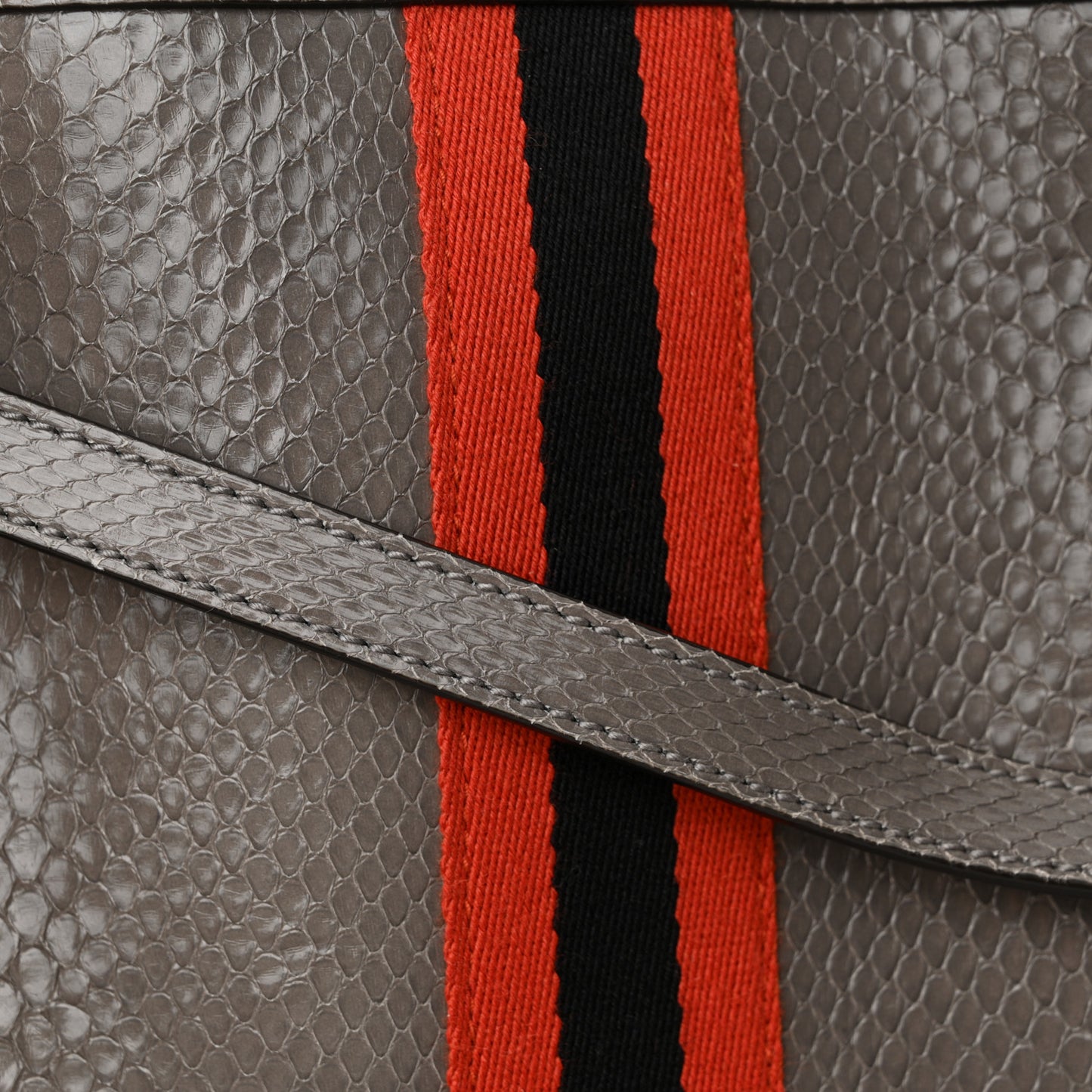 Snakeskin Large Rajah Chain Tote Dusty Grey